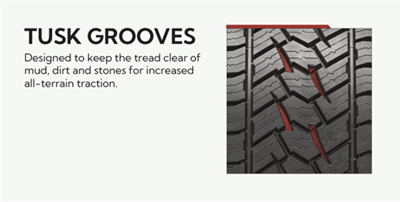 image showing closup with highlighted section for Tusk Grooves